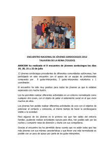 ENCUENTRO NACIONAL DE JÓVENES SORDOCIEGOS 2012 TALAVERA DE LA REINA (TOLEDO)