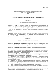LEY 2503  LA LEGISLATURA DE LA PROVINCIA DEL NEUQUEN
