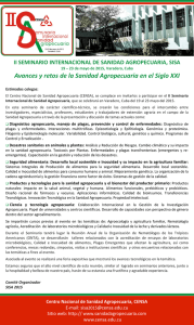 Avances y retos de la Sanidad Agropecuaria en el Siglo... II SEMINARIO INTERNACIONAL DE SANIDAD AGROPECUARIA, SISA