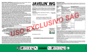 INSTRUCCIONES DE USO Generalidades: Javelin WG