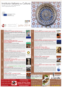 Agenda Cultural JULIO 2014