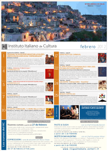 Agenda Cultural FEBRERO 2012