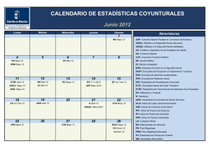 Calendario de Estadísticas junio 2012