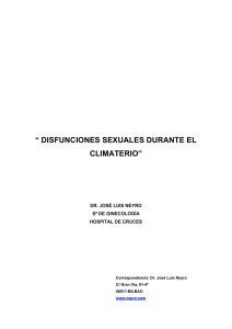 “ DISFUNCIONES SEXUALES DURANTE EL CLIMATERIO” 2006