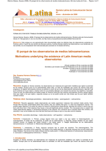 Revista Latina de Comunicación Social 61  enero – diciembre de 2006