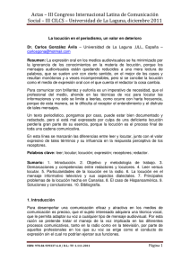 131 - La locución en el periodismo, un valor en deterioro , Carlos González Ávila, Universidad de La Laguna (ULL)