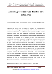 Anatom a, publicidad y uso did ctico para Bellas Artes , de Jos Luis Crespo Fajardo, Universidad de Cuenca (Ecuador)