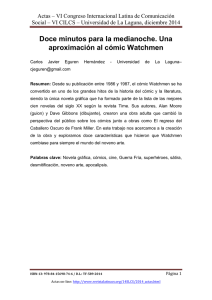 Doce minutos para la medianoche. Una aproximación al cómic Watchmen, de Carlos Javier Eguren Hernández  Universidad de La Laguna (España)