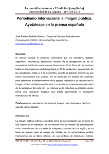 020.- Periodismo internacional e imagen pública. Ayotzinapa en la prensa española, de José Ramón Santillán Buelna  Grupo de Estudios Avanzados en Comunicación (GEAC). Universidad Rey Juan Carlos