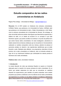 118.- Estudio comparativo de las radios universitarias en Andalucía, de Regina Pinto Zúñiga  Universidad de Málaga