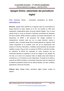 154.- Spiegel Online: adelantado del periodismo digital, de Pablo Hernández Ramos  Universidad Complutense de Madrid