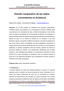 Estudio comparativo de las radios universitarias en Andalucía, de Regina Pinto Zúñiga  Universidad de Málaga