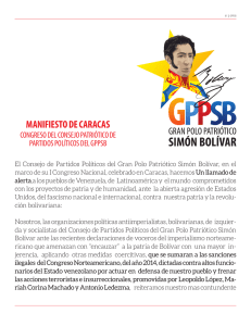 manifiesto caracas congreso consejo patriótico partidos politicos gppsb