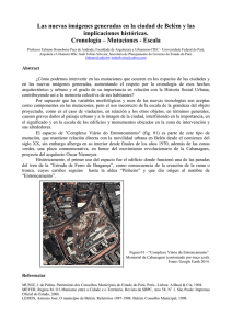Las nuevas imágenes generadas en la ciudad de Belém y... implicaciones históricas. Cronología – Mutaciones - Escala