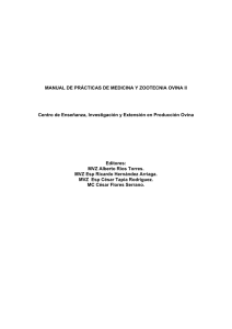 Manual de Prácticas de Medicina y Zootecnia Ovina II