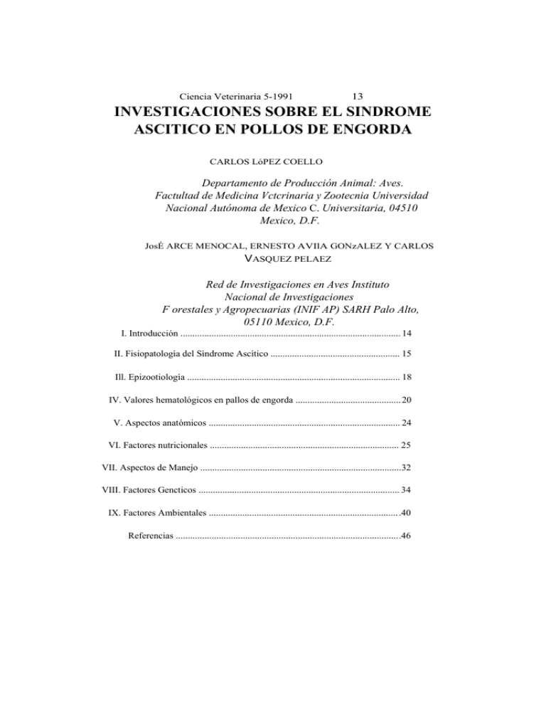 Investigaciones Sobre El S Ndrome Asc Tico En Pollos De Engorda