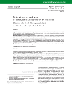 [2014] Distractor para «calmar» el dolor por la venopunción en los niños.