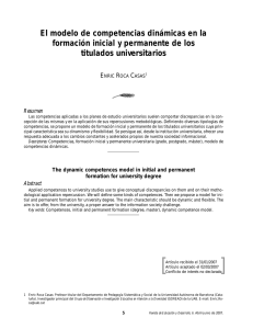 El modelo de competencias dinámicas en la formación inicial y permanente de los titulados universitarios