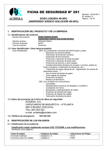 SOSA LIQUIDA 49-50% HIDROXIDO SODICO EN SOLUCION