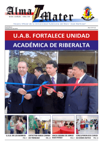 U.A.B. FORTALECE UNIDAD ACADÉMICA DE RIBERALTA
