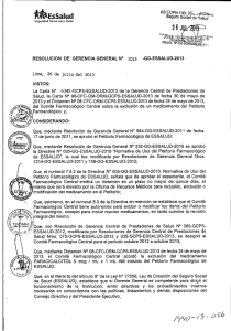 Resolución de Gerencia General N°  1015-GG-ESSALUD-2013