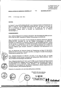 Resolución de Gerencia General N° 723-GG-ESSALUD-2011