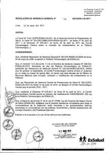 Resolución de Gerencia General N° 731-GG-ESSALUD-2011