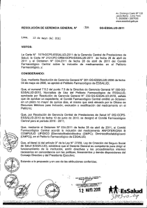 Resolución de Gerencia General N° 725-GG-ESSALUD-2011