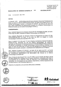Resolución de Gerencia General N° 609-GG-ESSALUD-2011