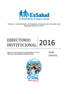 1.- Directorio Institucional del Seguro Social de Salud EsSalud (Sede Central)