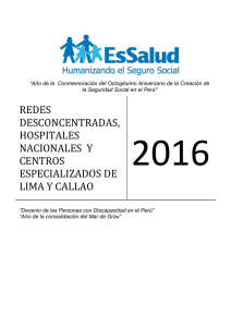 2.- Redes Asistenciales y Centros Especializados de Lima