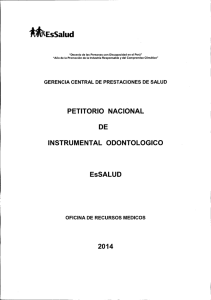 Petitorio Nacional de Instrumental Odontol gico 02/12/2014