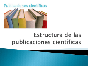 Estructura de las publicaciones científicas (2)