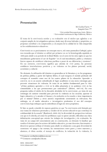 Fierro, M. C. y Caso, J. 2013. Presentacion Seccion Tematica. Evaluacion y analisis de practicas de intercambio y convivencia escolar