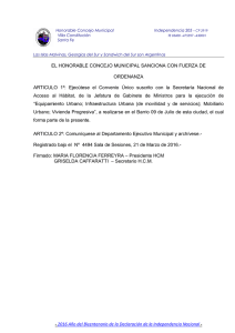 4494 Convenio único suscrito con la Secretaria Nacional y la Municipalidad  Bº9 de Julio