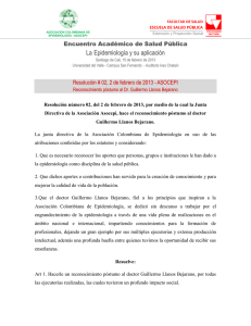 Texto de la Resolución ASOCEPI Reconocimiento Póstumo al Doctor Guillermo Llanos Bejarano