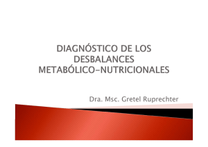 Desórdenes metabólicos (G. Ruprechter)