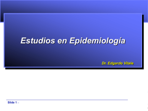 Estudios en epidemiología