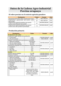 Datos de la Cadena Agro-industrial Porcina uruguaya