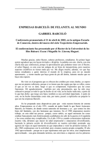 Conferencia: Empreses Barcel . De Felanitx al m n