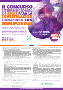 ll Concurso Internacional de Becas para Investigaci n Biom dica