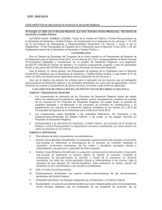 2. LINEAMIENTOS DE OPERACIÓN DE LOS PROYECTOS DE DESARROLLO REGIONAL