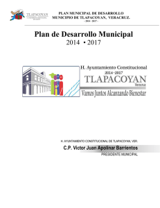 Plan de Desarrollo Municipal 2014  • 2017 PLAN MUNICIPAL DE DESARROLLO
