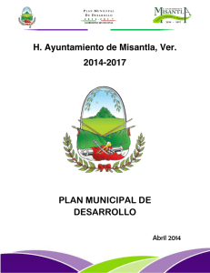 H. Ayuntamiento de Misantla, Ver. 2014-2017 PLAN MUNICIPAL DE DESARROLLO