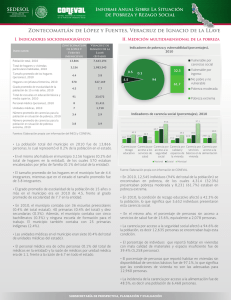 Zontecomatlán de López y Fuentes, Veracruz de Ignacio de la... Informe Anual Sobre La Situación