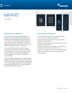 MIFARE Readers Data Sheet (Spanish)