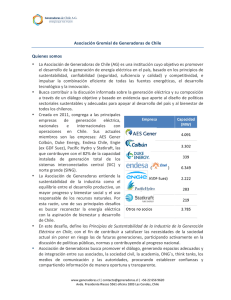 Fact Sheet Generadoras de Chile Quienes somos e industria generación (español)