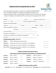 Spanish Summer Camp Registration 2016 (on-site)