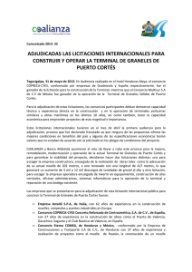 Comunicado Adjudicación Terminal de Graneles Sólidos de Puerto Cortés