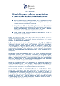 Liberty Seguros celebra su undécima Convención Nacional de Mediadores  ►